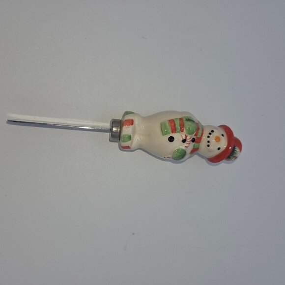 Longaberger Holiday Spreader Snowman Design With Box Ceramic Handle Stainless St - Picture 2 of 6